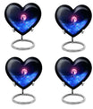 10-inch heart-shaped wolf urn, aluminium funeral cremation urns for women
