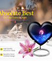 10-inch heart-shaped wolf urn, aluminium funeral cremation urns for women