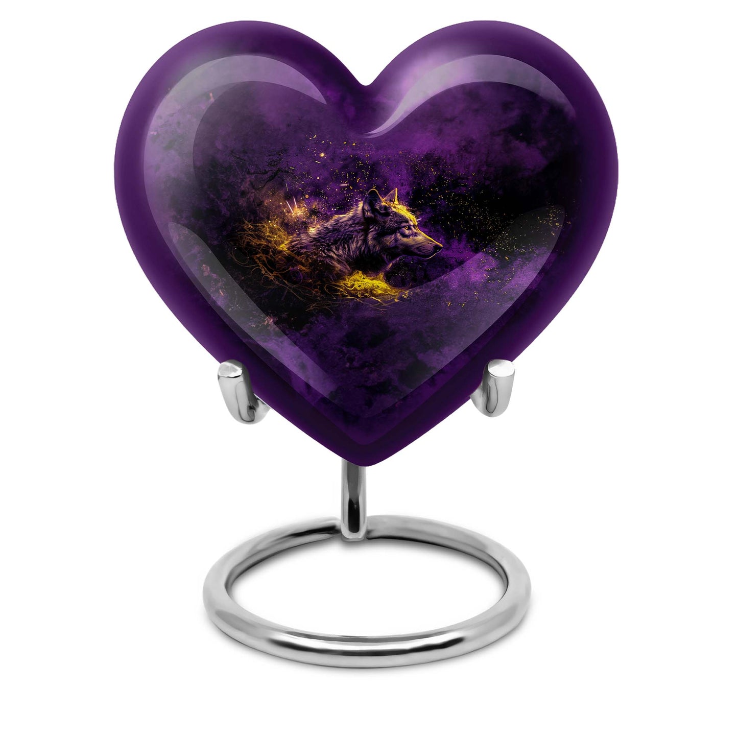 Personalized Wolf Cremation Urn for Mom - 10-inch, 200 cu in - Yatskia