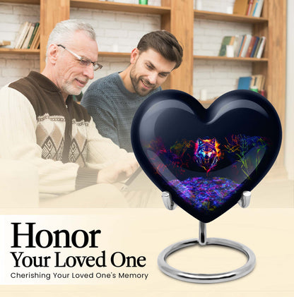 Wolf Heart Urn for ashes