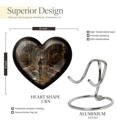 heart-shaped wolf urn