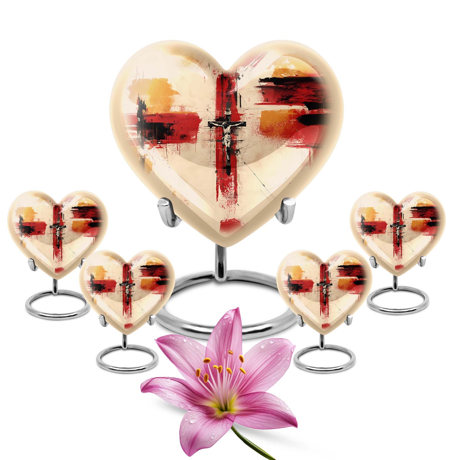 Personalized Religious Keepsake Urn for Human Ashes - 10-inch, 200 cu in - Yatskia