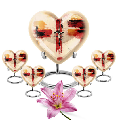 Personalized Religious Keepsake Urn for Human Ashes - 10-inch, 200 cu in - Yatskia