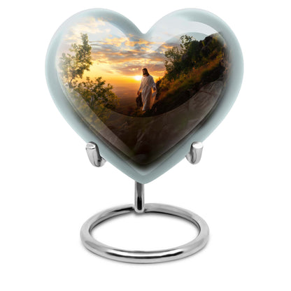Personalized Religious Keepsake Urn for Women - 10-inch, 200 cu in - Yatskia
