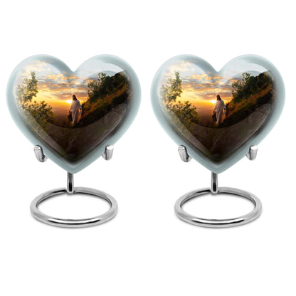 Personalized Religious Keepsake Urn for Women - 10-inch, 200 cu in - Yatskia