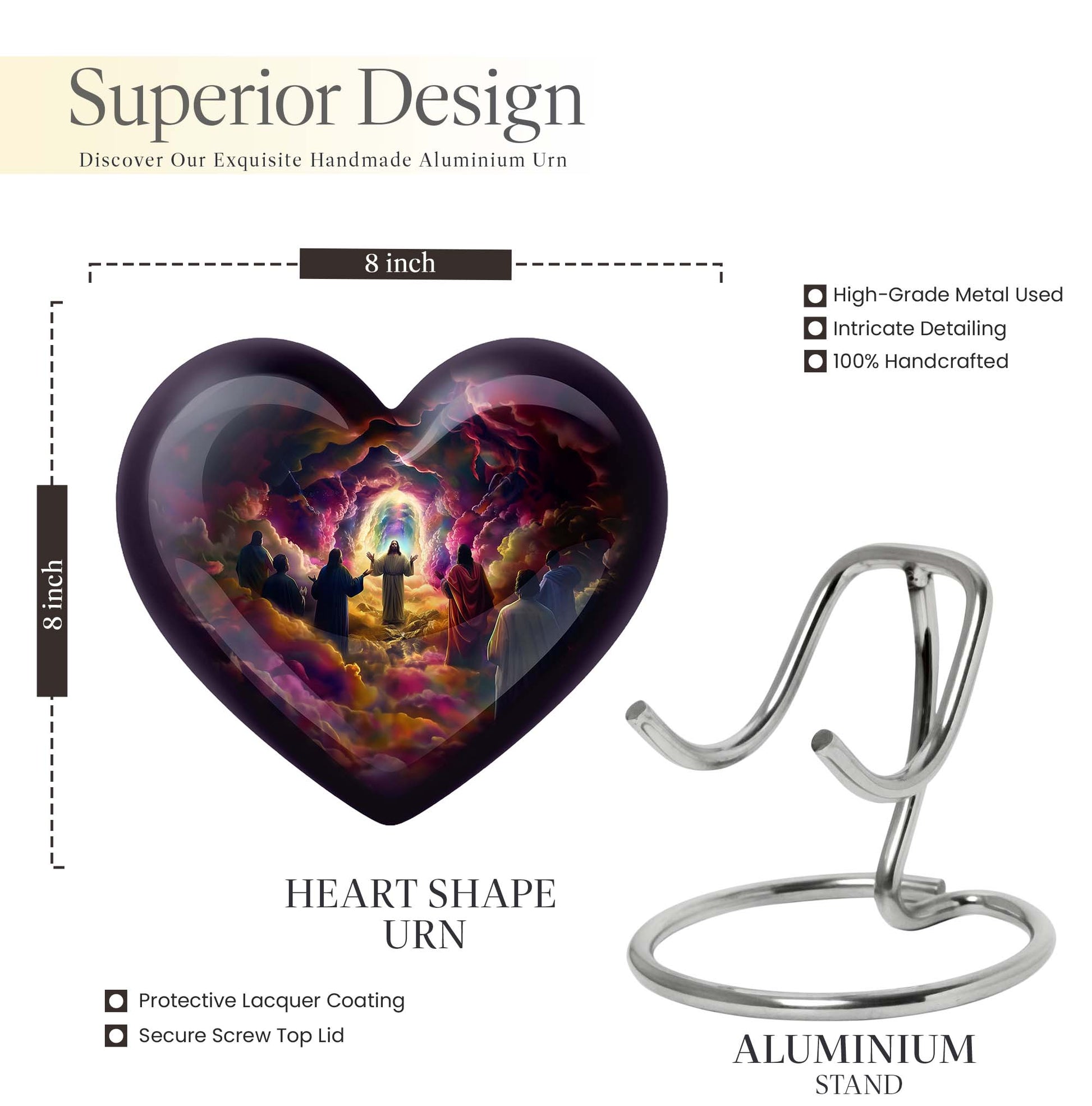 Jesus heart urn for cremation ashes