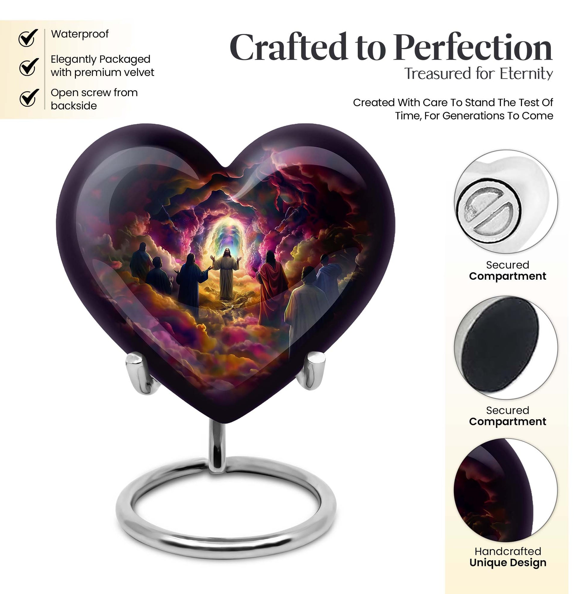 Jesus heart urn for cremation ashes