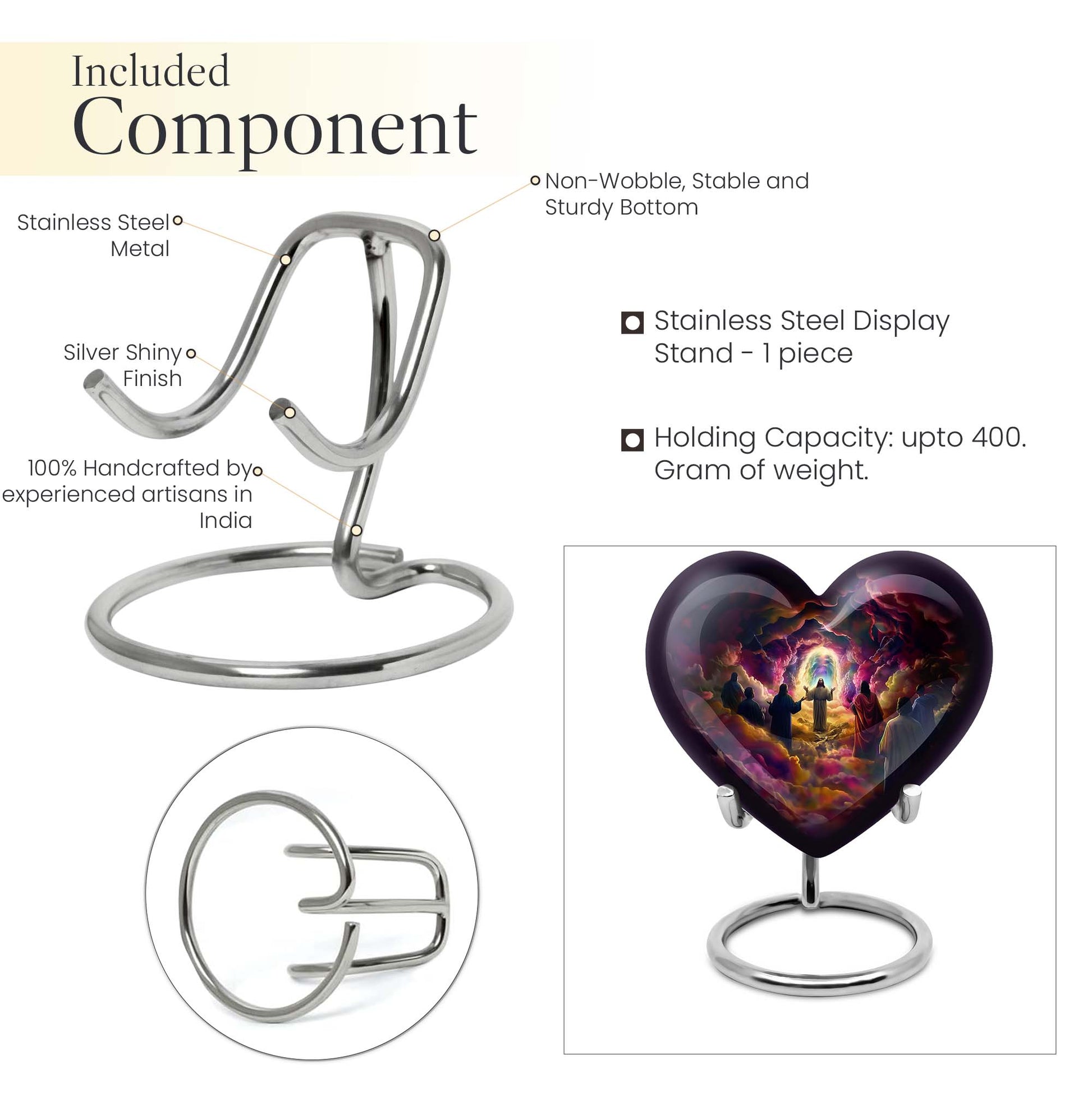 Jesus heart urn for cremation ashes