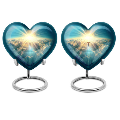 heart shaped Jesus urn for cremation ashes