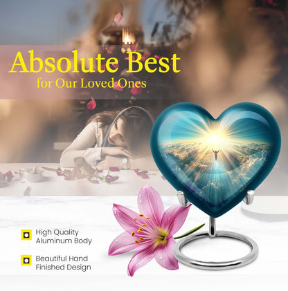heart shaped Jesus urn for cremation ashes