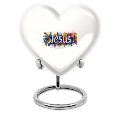 10 inch heart-shaped Jesus Urn for cremation ashes 