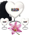 10 inch heart-shaped Jesus Urn for cremation ashes 