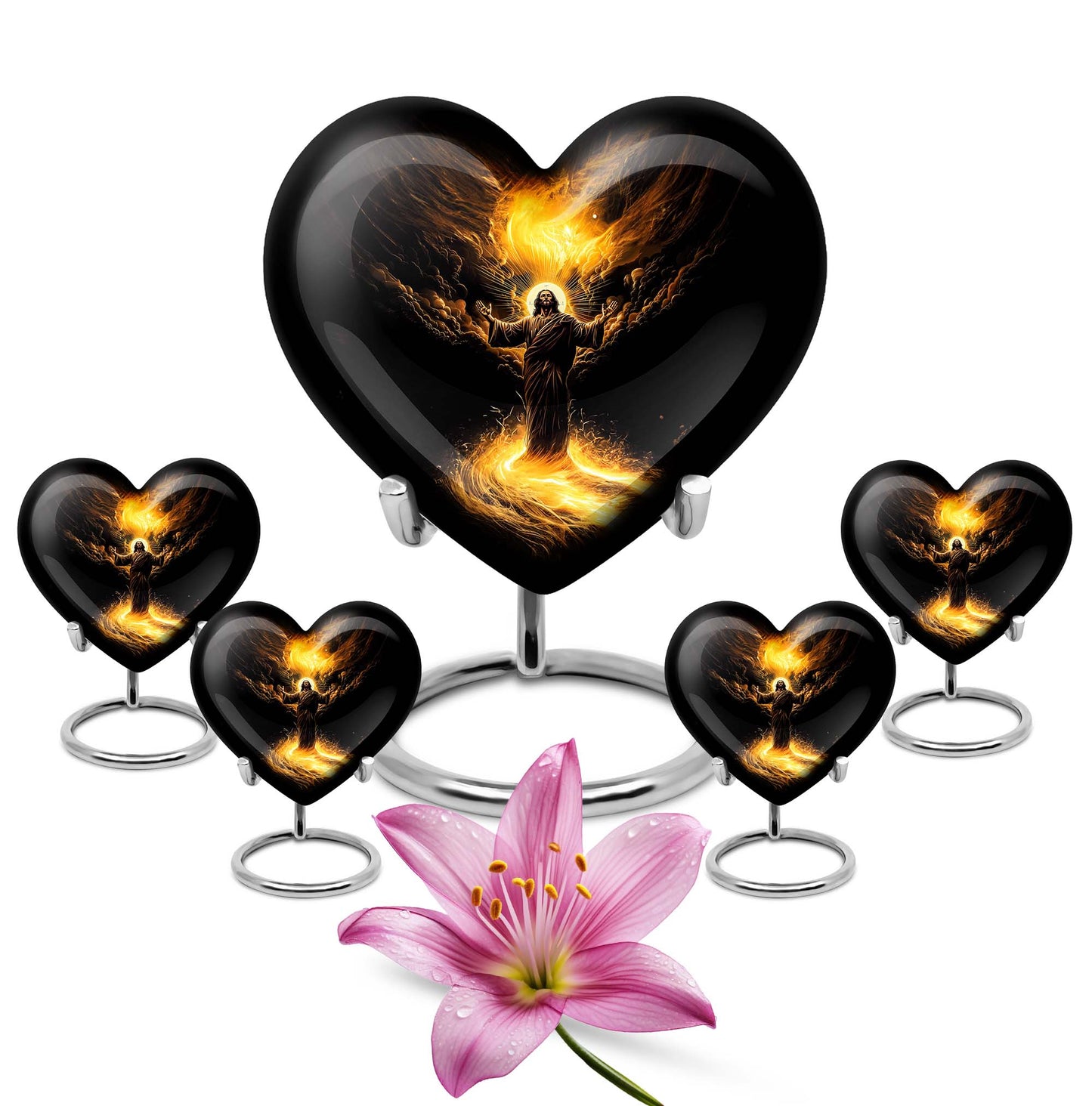 heart-shaped Jesus Urn for cremation,