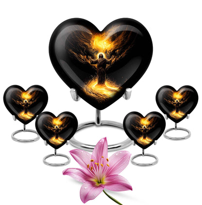 heart-shaped Jesus Urn for cremation,