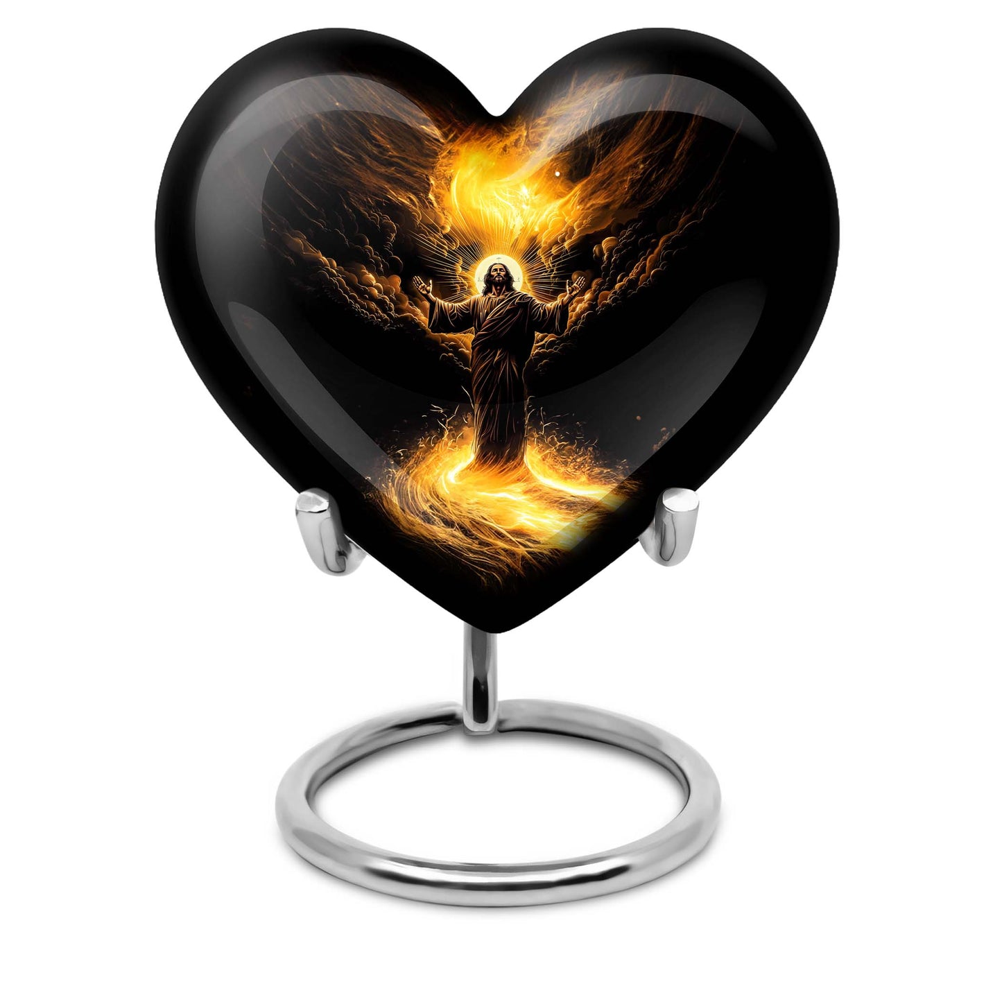 heart-shaped Jesus Urn for cremation,
