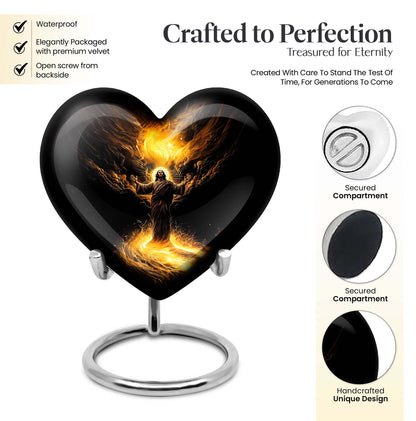 heart-shaped Jesus Urn for cremation,