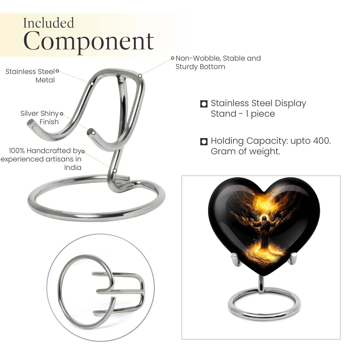 heart-shaped Jesus Urn for cremation,