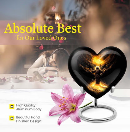 heart-shaped Jesus Urn for cremation,
