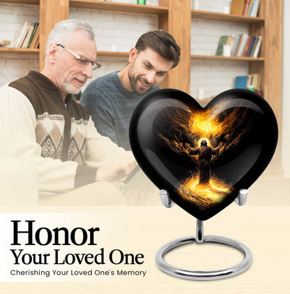 heart-shaped Jesus Urn for cremation,