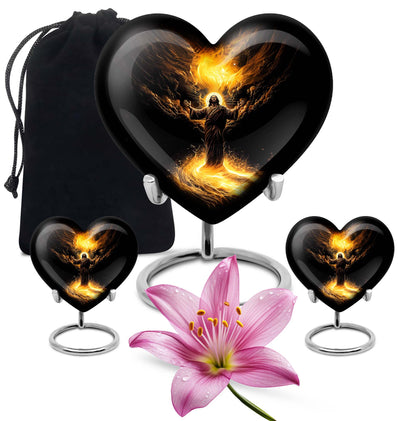heart-shaped Jesus Urn for cremation,