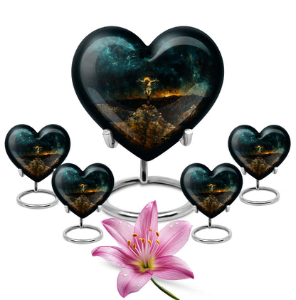 Jesus Urn, heart-shaped urn