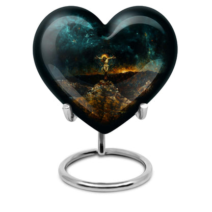 Jesus Urn, heart-shaped urn