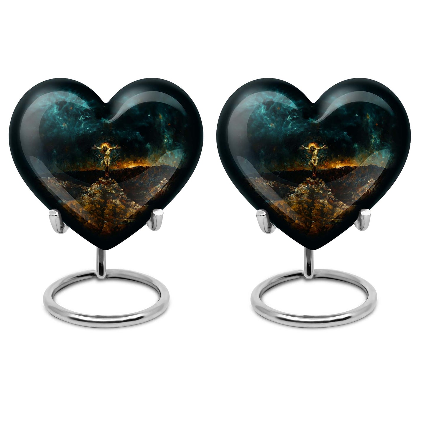 Jesus Urn, heart-shaped urn