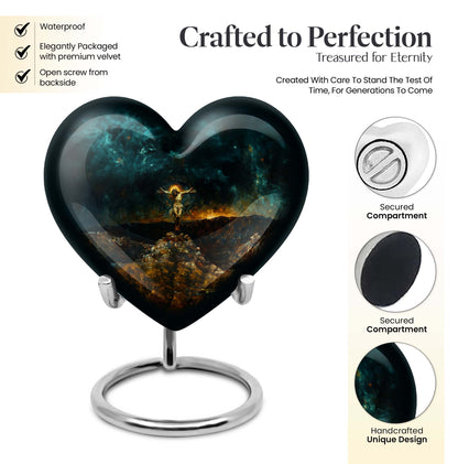 Jesus Urn, heart-shaped urn