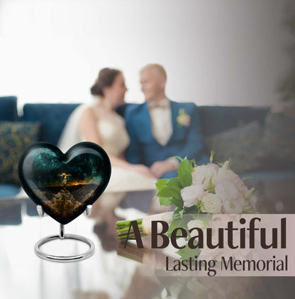 Jesus Urn, heart-shaped urn