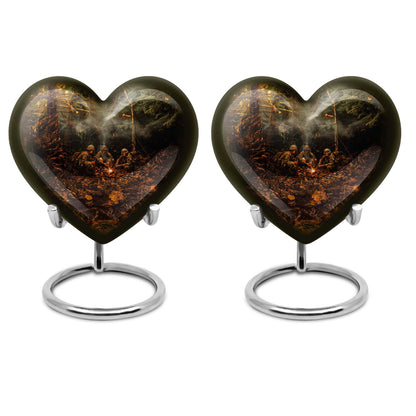 Heart Design Military Memorial Urn