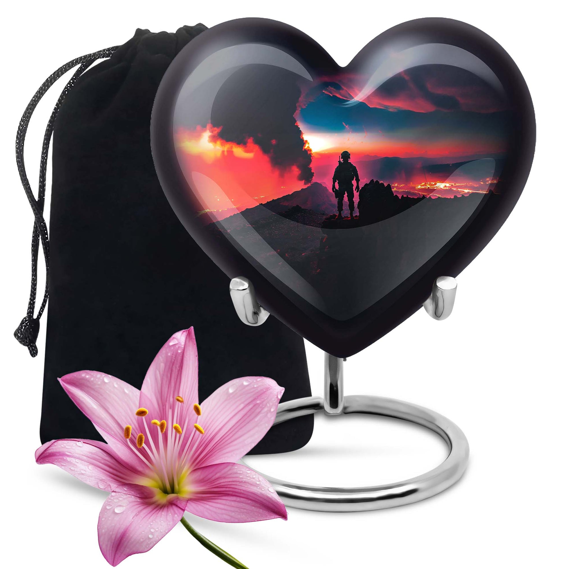 Heart-designed urn for mom