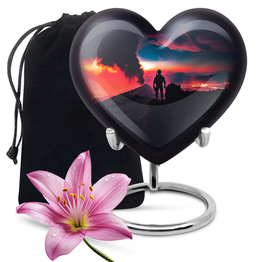 Heart-designed urn for mom