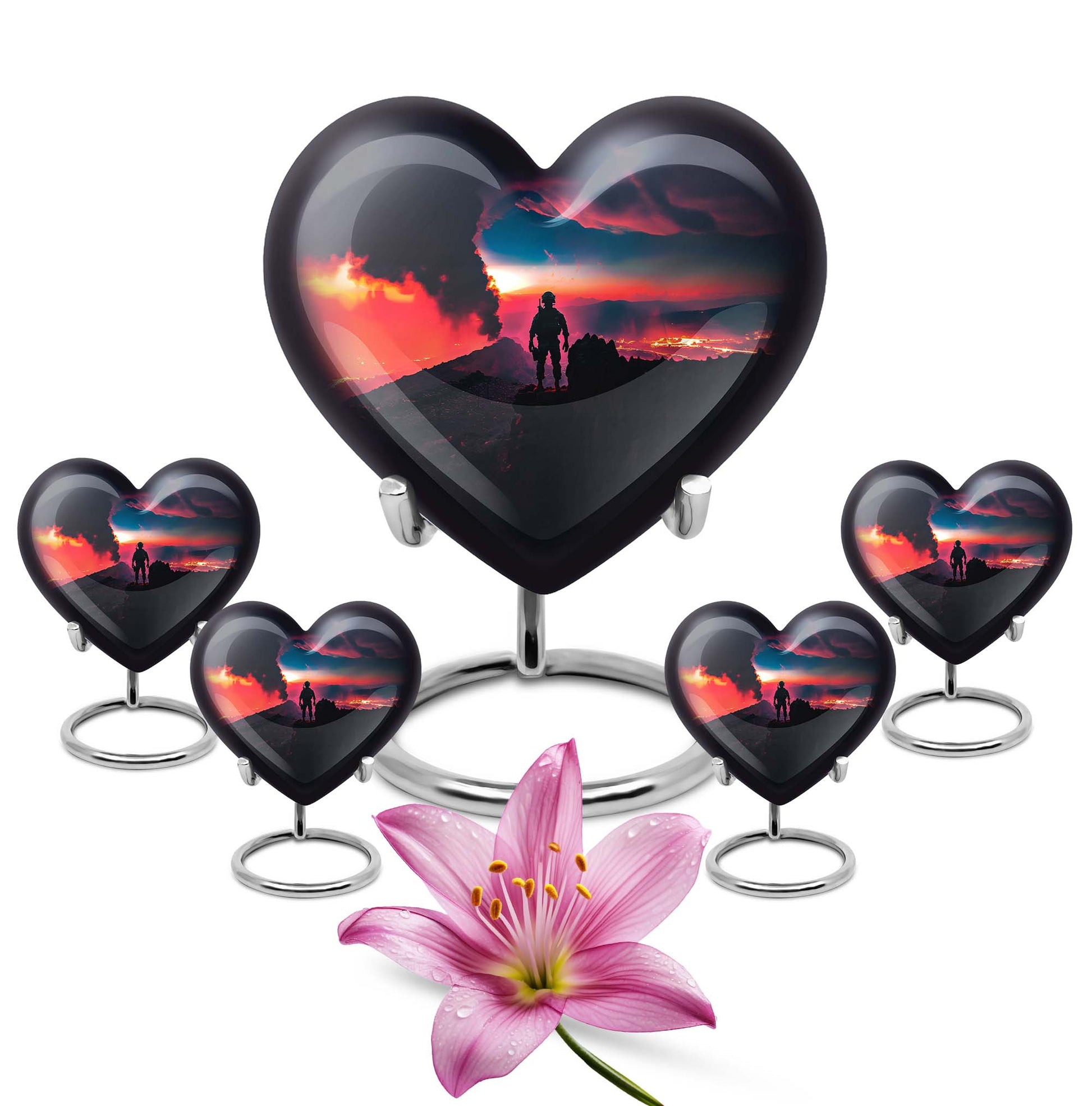 Heart-designed urn for mom