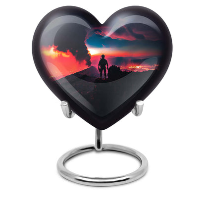 Heart-designed urn for mom