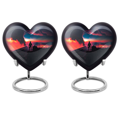 Heart-designed urn for mom