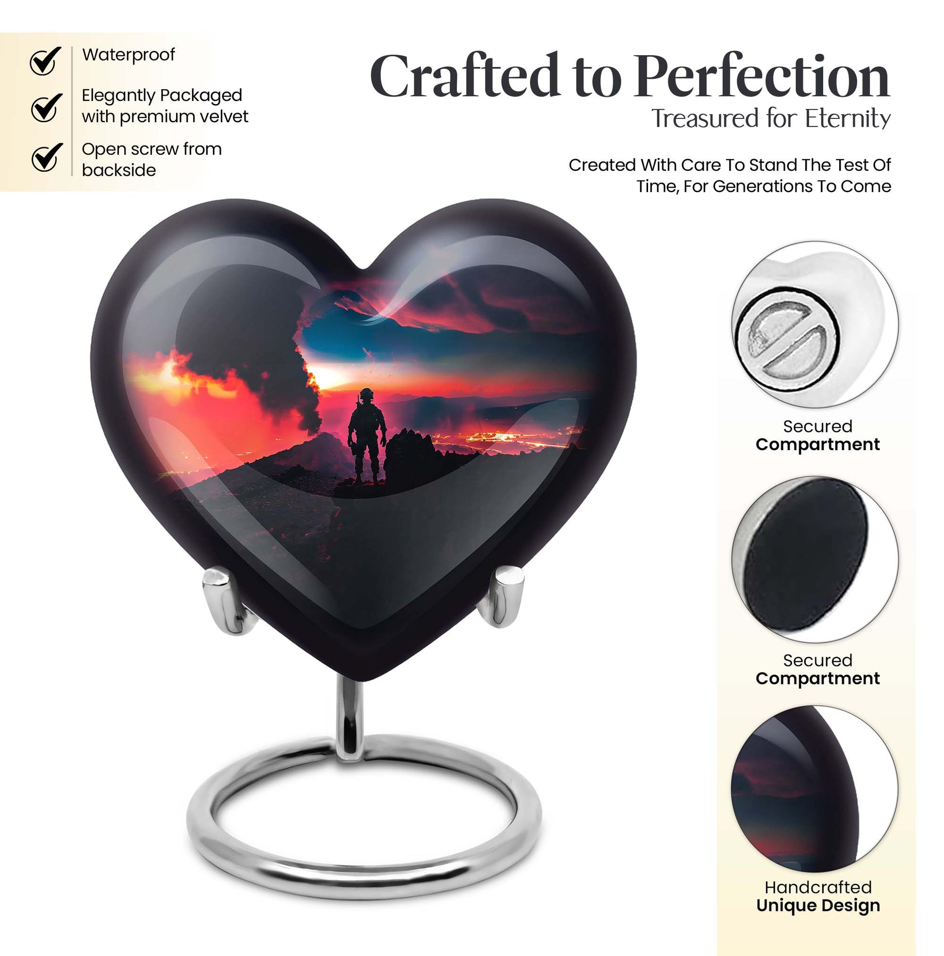 Heart-designed urn for mom