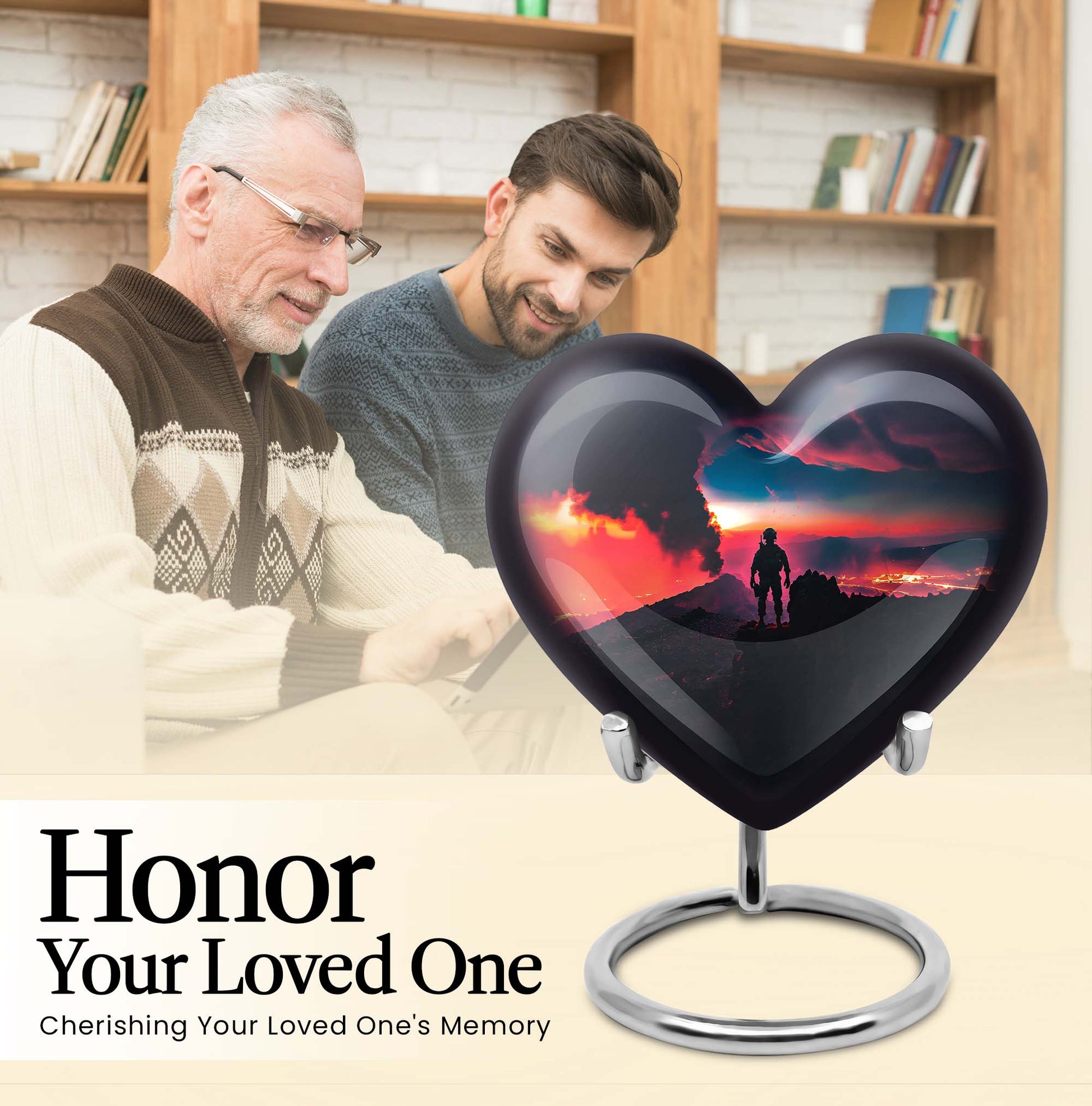 Heart-designed urn for mom