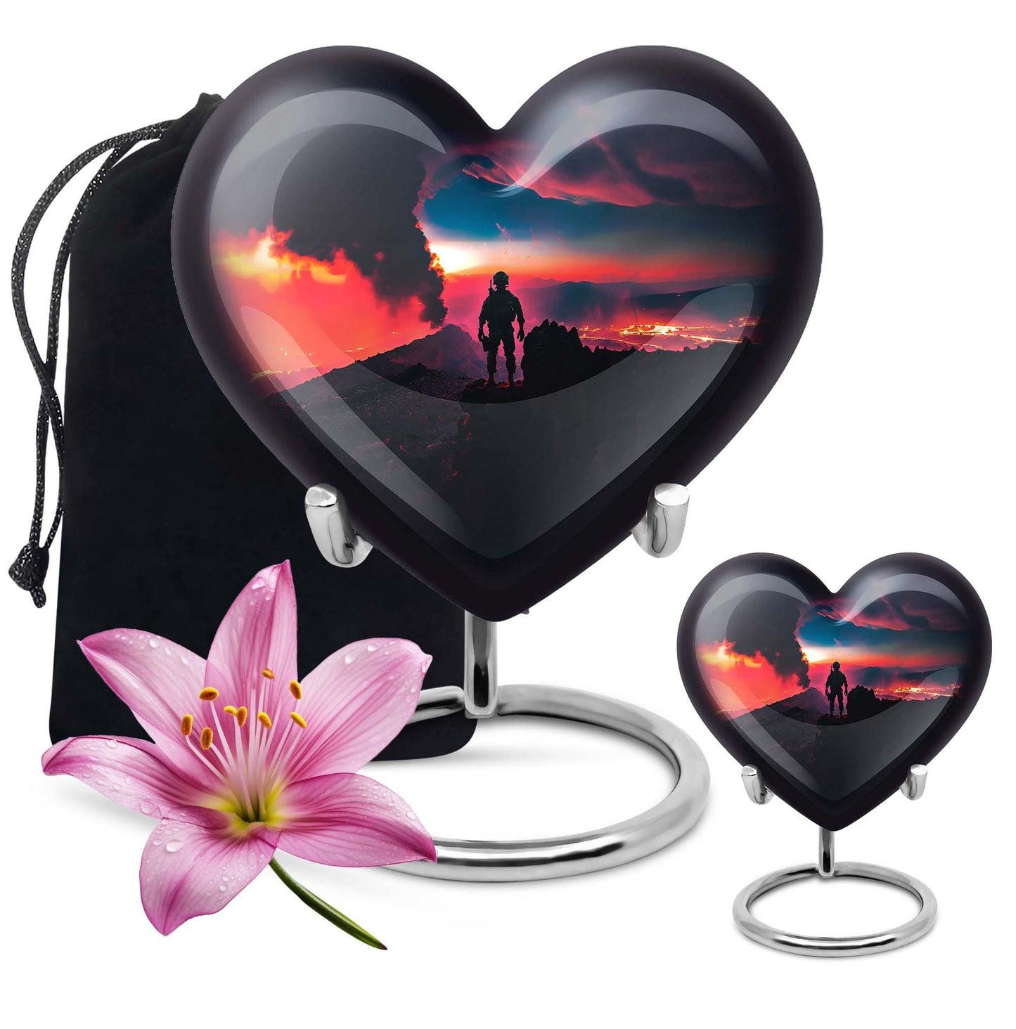Heart-designed urn for mom