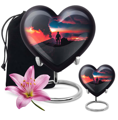 Heart-designed urn for mom