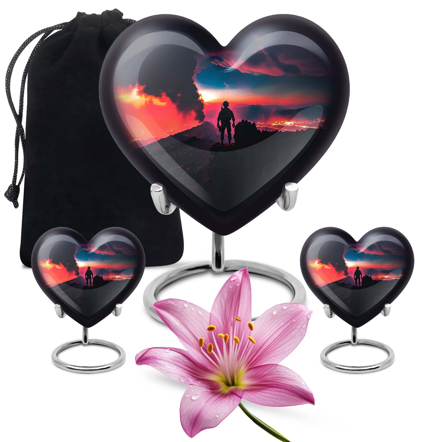 Heart-designed urn for mom