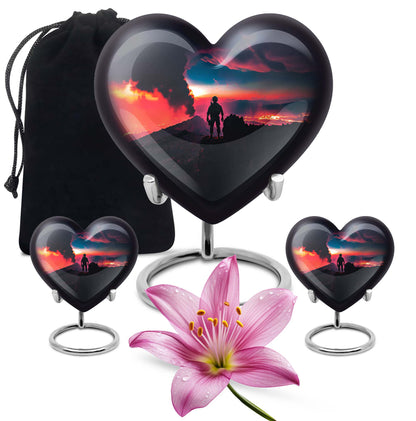 Heart-designed urn for mom