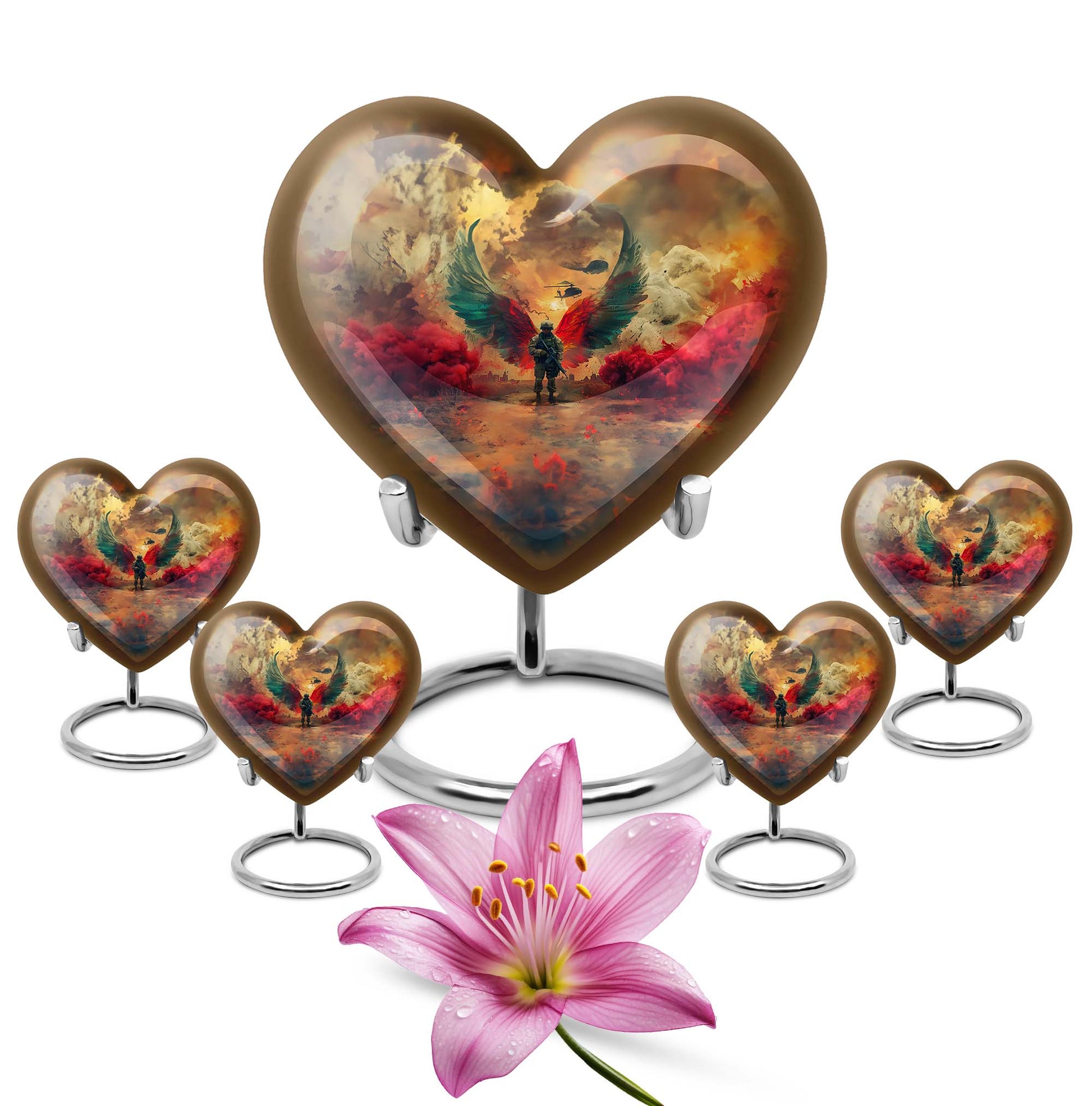 heart design military urn