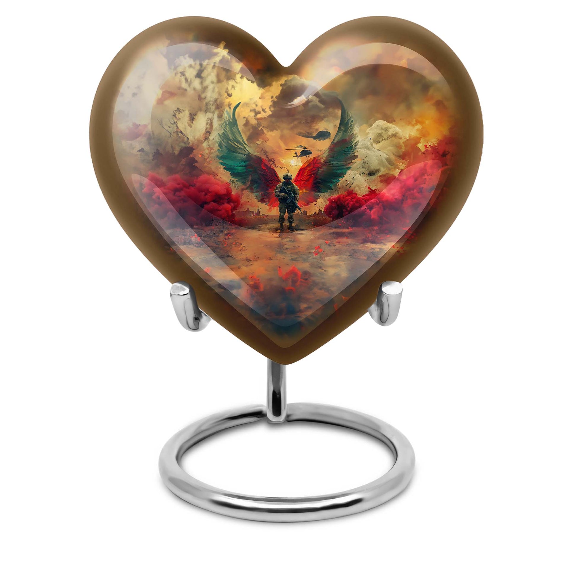 heart design military urn