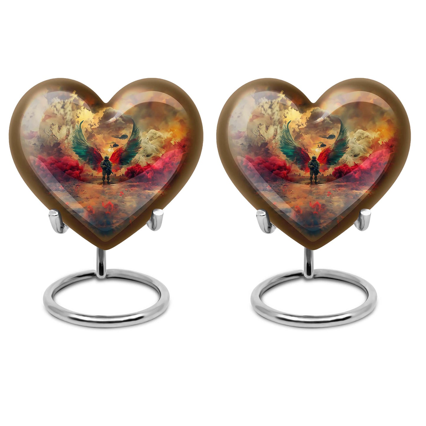 heart design military urn