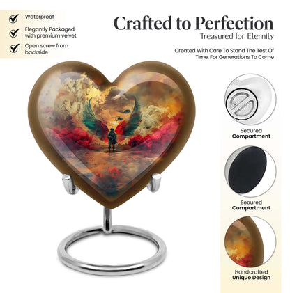 heart design military urn