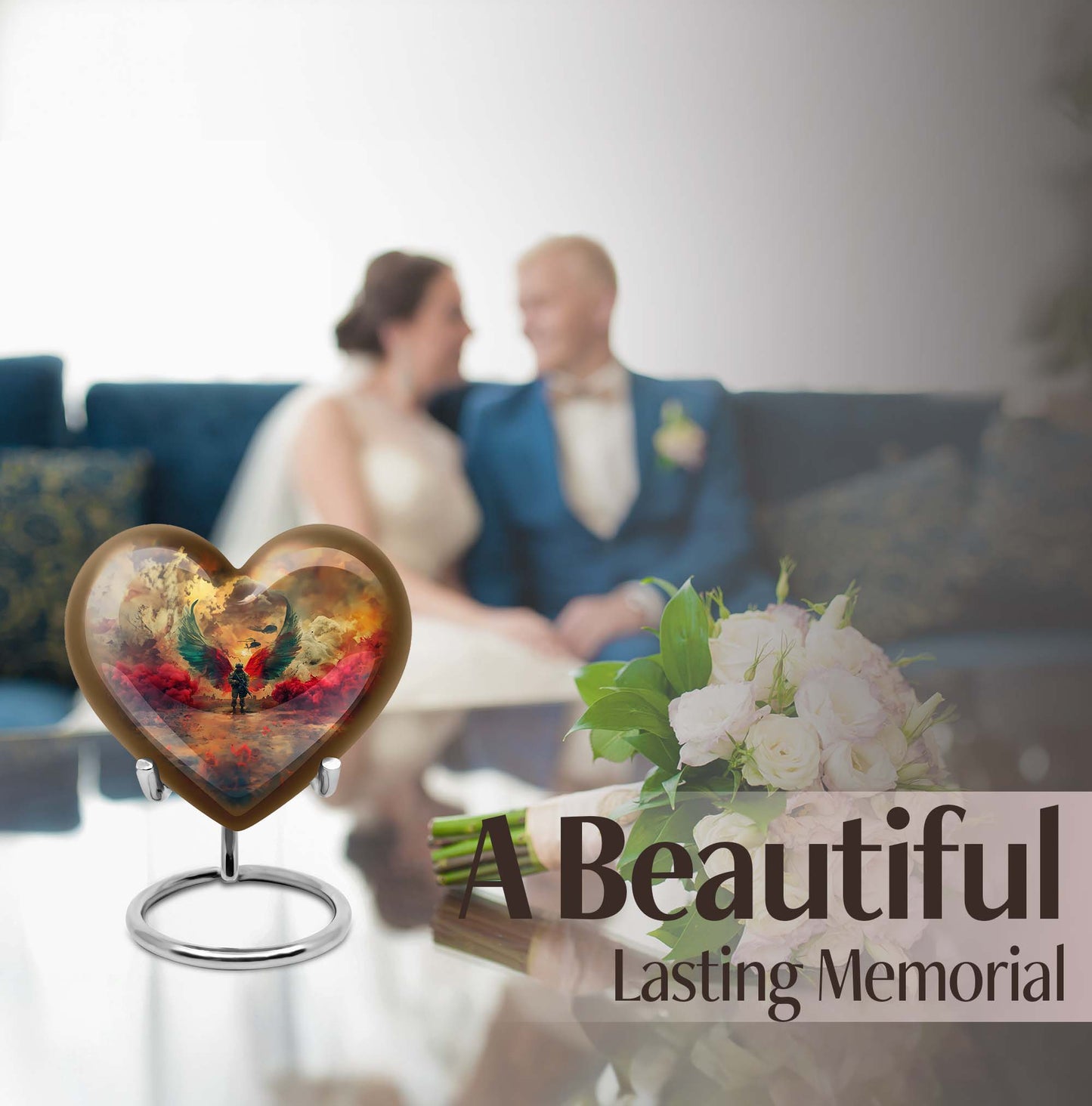heart design military urn