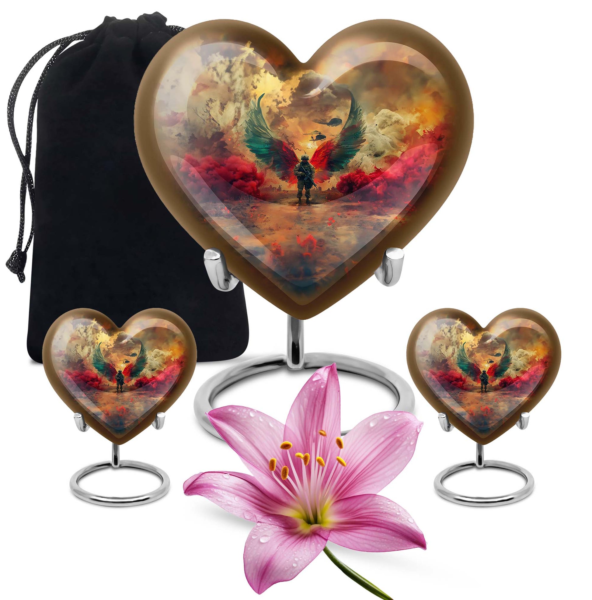 heart design military urn