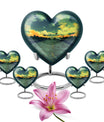  abstract heart-shaped military memorial adult urn 