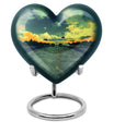  abstract heart-shaped military memorial adult urn 