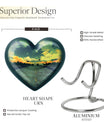  abstract heart-shaped military memorial adult urn 